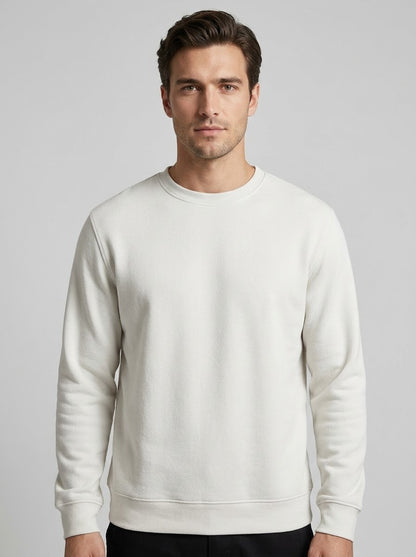 Bisiklet Yaka 3 İp Şardonlu Sweat